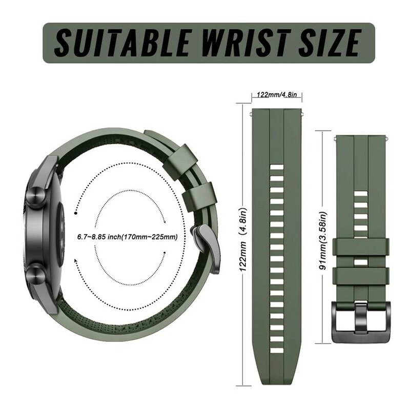 20mm 22mm watch band for Samsung Galaxy watch 6 5/pro/4/classic/Active 2 Silicone Sport bracelet huawei watch gt 3 4-pro-2-strap