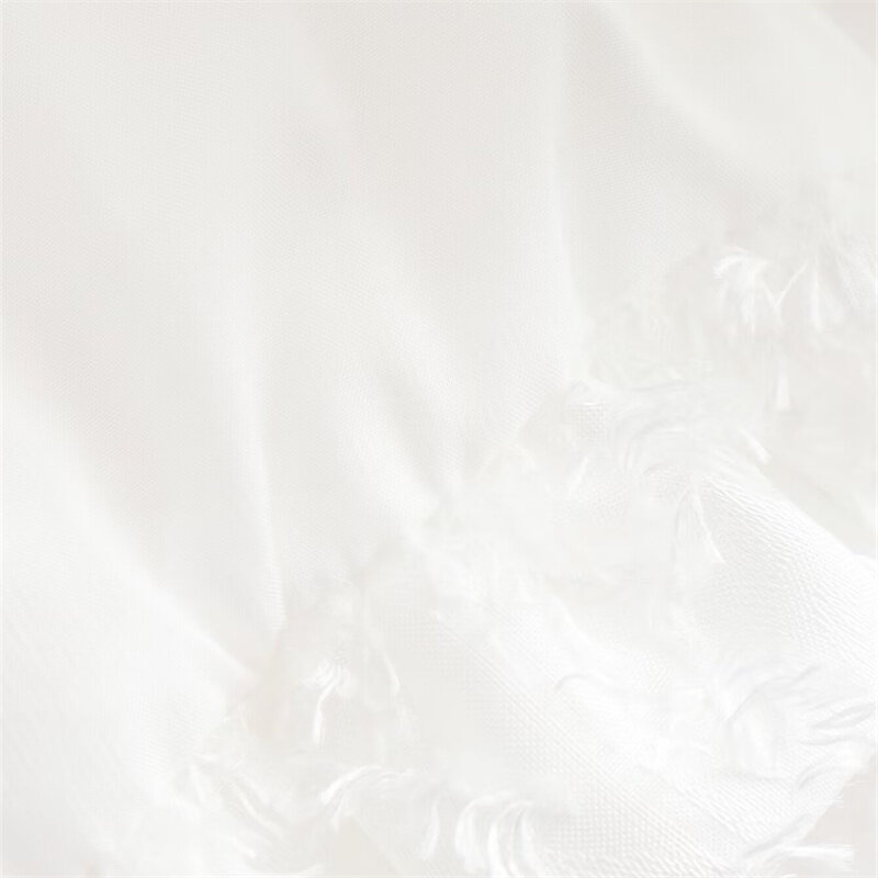 Keyanketian กระโปรงทรงเอสีขาวเอวสูงมีซิปตกแต่งผ้าแจ็คการ์ดสำหรับผู้หญิง ROK MINI 2024ใหม่