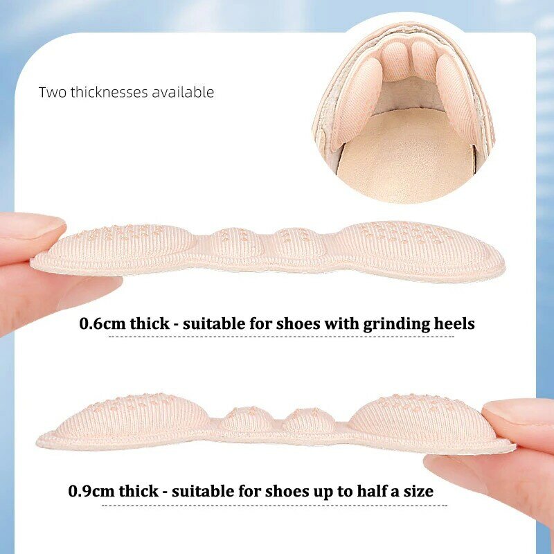 2pcs High-heeled Shoes Comfortable Non-slip Back Stickers Anti-drop Pain Relief Antiwear Insoles Patch Heel Pads For Sport Shoes