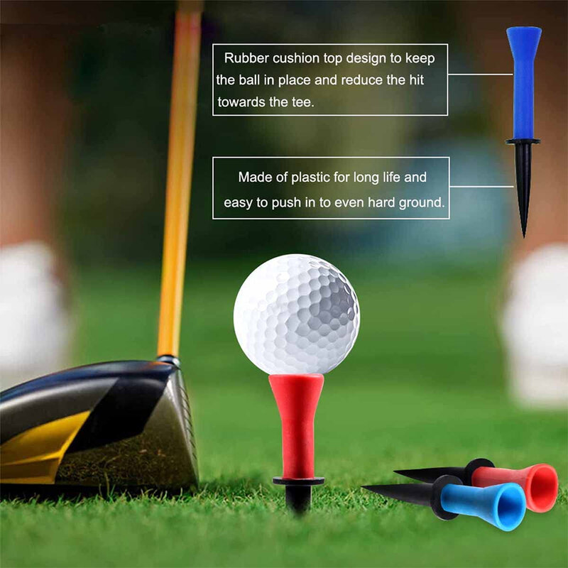 Pack of 12 Golf Tees Plastic Professional Ball Stand Practice Accessories