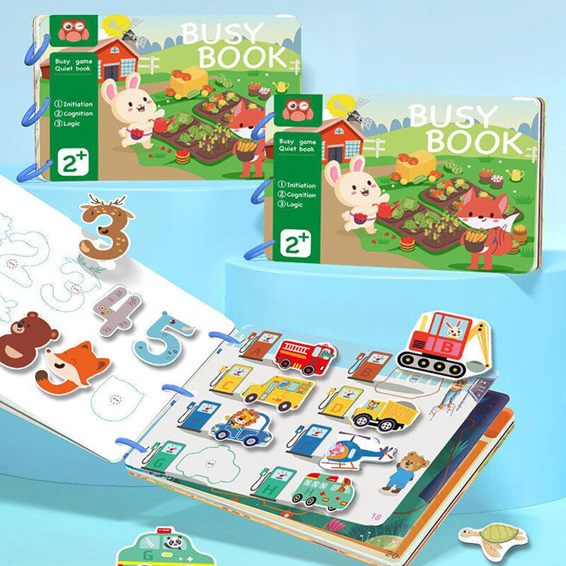 Montessori Baby Busy Book, My First Quiet Book, Aprender Brinquedos Educativos, Jogo Infantil para Crianças, 1 a 3 Y