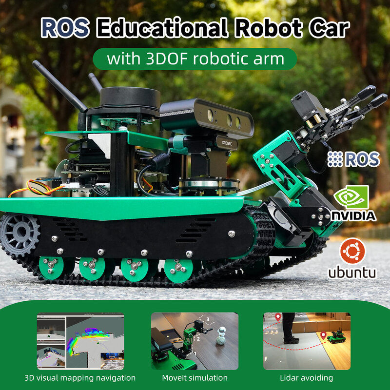Yahboom Transbot Ros Educatieve Robot Kit Python Programmeren Lidar Diepte Camera Moveit 3D Mapping Navigatie Jetson Nano 4Gb