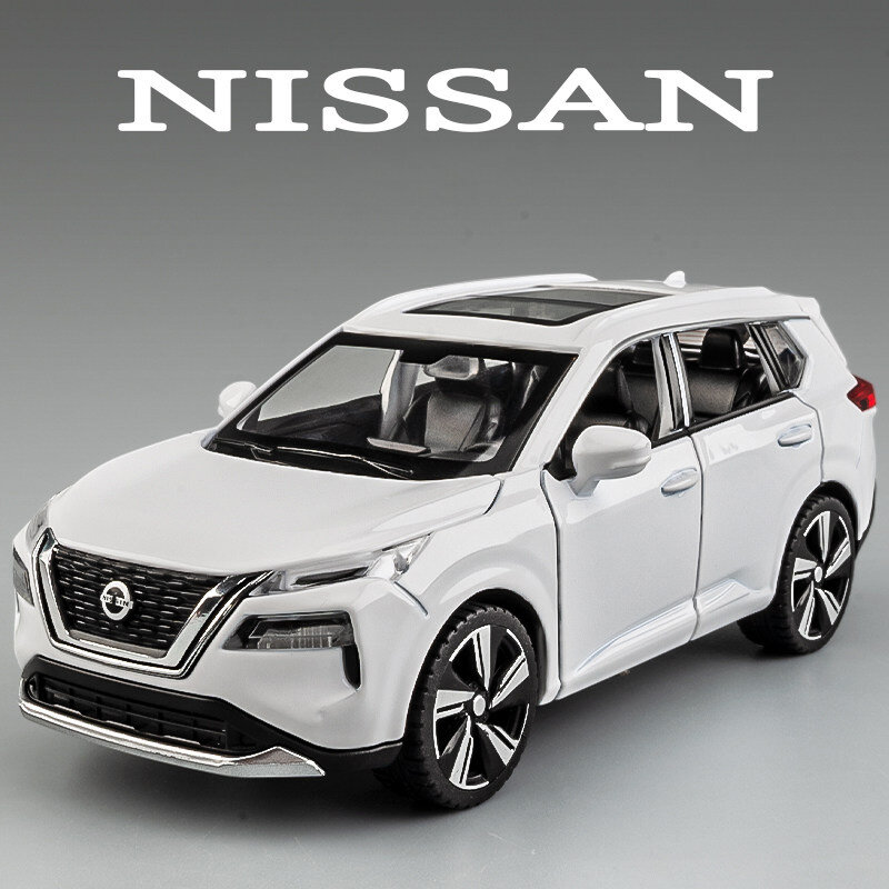 Nissan X-Trail SUV Alloy Model Car Toy, Diecasts, Fundição de Som e Luz, Veículos Brinquedos para Crianças, 1:32