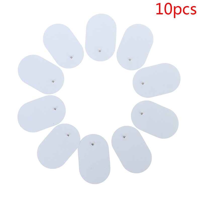 Almohadillas de repuesto de electrodos de Gel de silicona, 10 piezas, para masajeadores, paquetes de electrodos