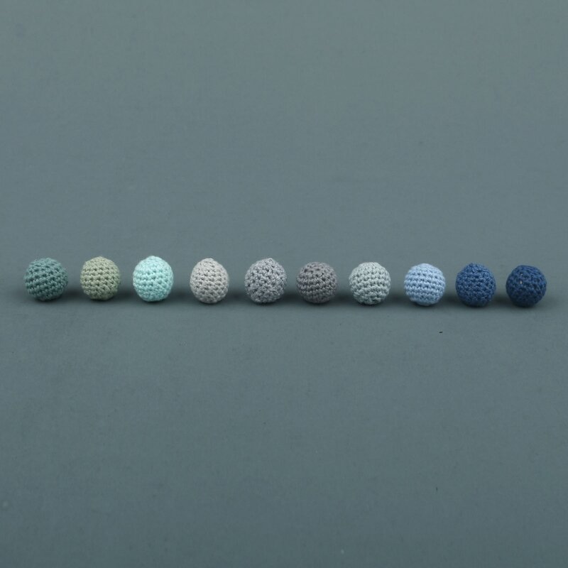 5 Pcs Woolen Crochet Beads Baby Nursing Teething Beads for DIY Baby Pacifier Clip Chain Accessories Nipple Holder Clips Decor