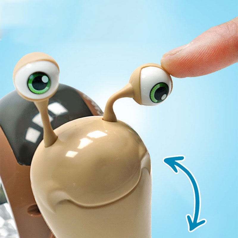 재미있는 전기 달팽이 뮤지컬 빛 크롤링 장난감, 움직이는 만화 동물, 빛나는 교육용 장난감, 어린이 선물
