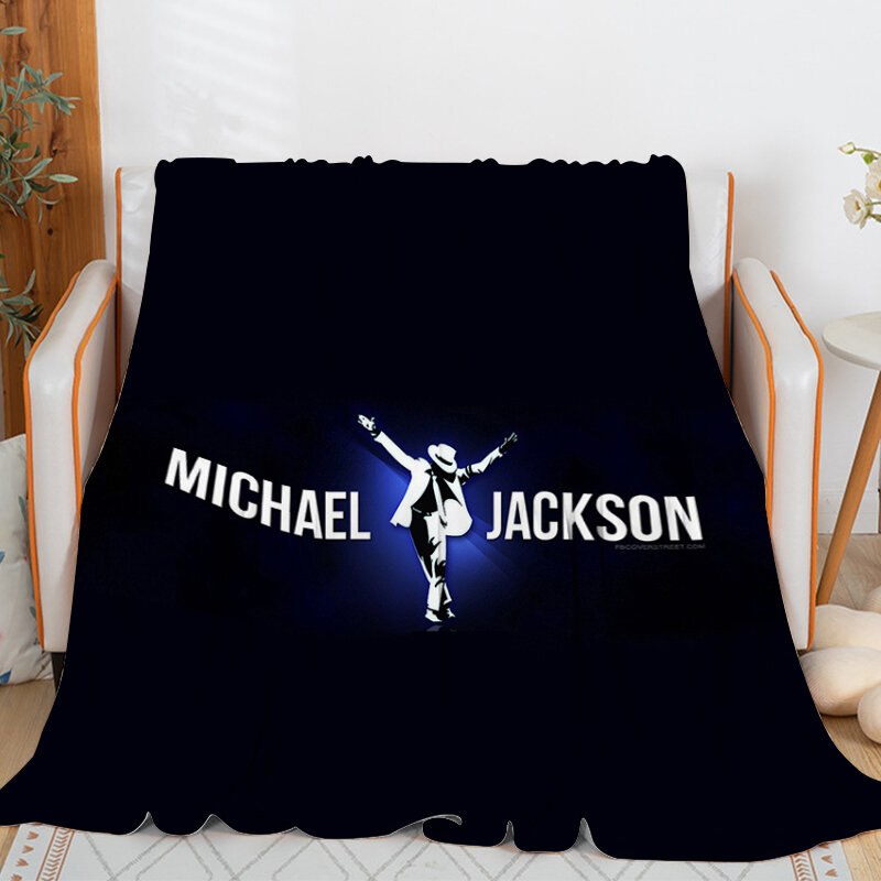 Selimut Sofa untuk musim dingin m-michael j-jackson selimut mikrofiber tempat tidur hangat lutut tempat tidur berkemah kustom berbulu selimut lembut ukuran King