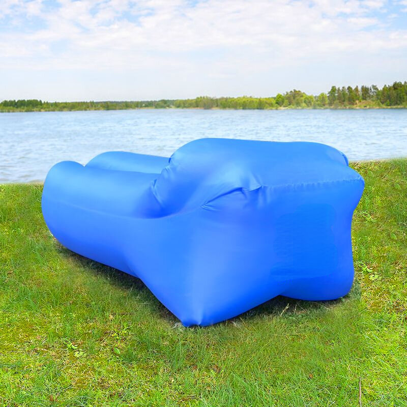 Canapé gonflable pliant portable pour personnes paresseuses, lit à coussin d'air, extérieur, pique-nique, camping, sièges gonflables