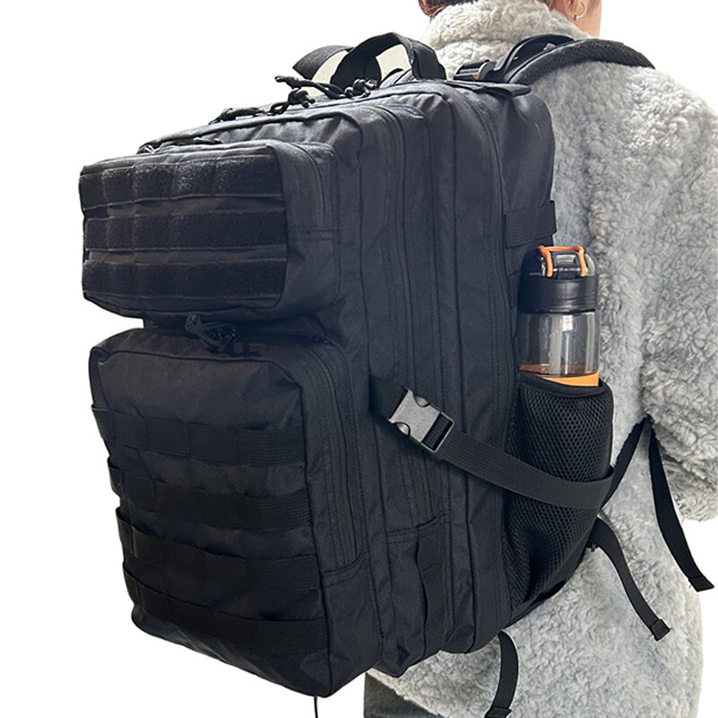 SYZM 남성용 전술 베낭가방 사냥 MOLLE 배낭, 야외 하이킹 배낭, 낚시 가방, 병 거치대 포함, 50L 또는 30L