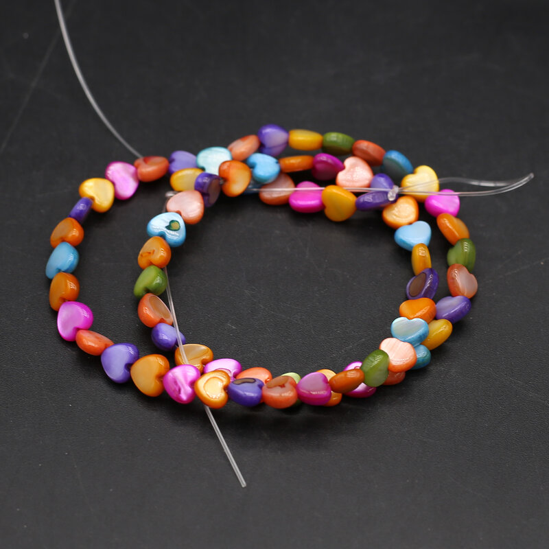 Natural Pine Stone Peach Heart Straight Hole Colored Beads Loose Beads DIY Bracelet Necklace Women's Necklace Accessories