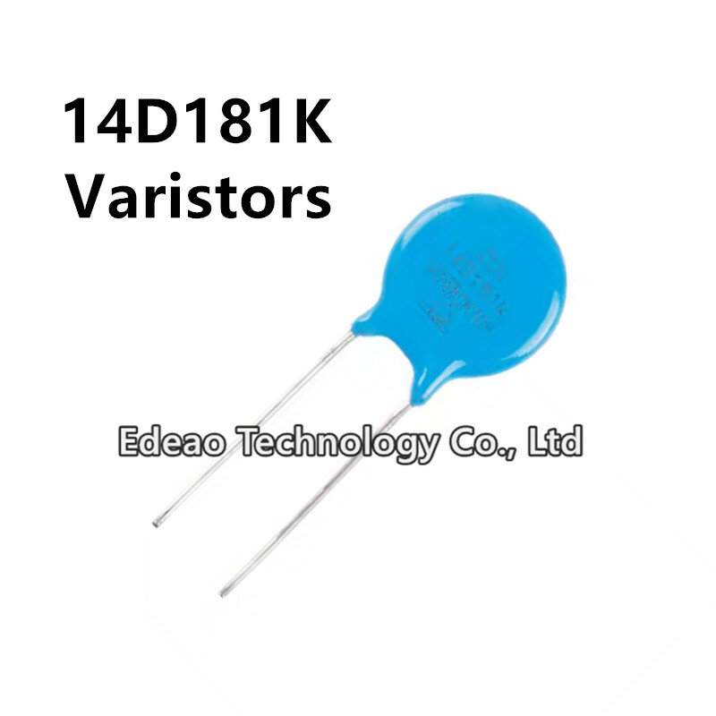 Varistores 14D181K 14D-181K 181KD14 180V diámetro: 14mm, 20 unidades por lote