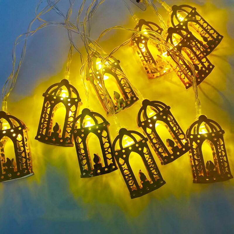 에너지 절약형 스트링 조명, 라마단 Eid 스트링 조명, 파티 장식 모양 LED 램프, 저전력용 매우 밝은 요정 조명