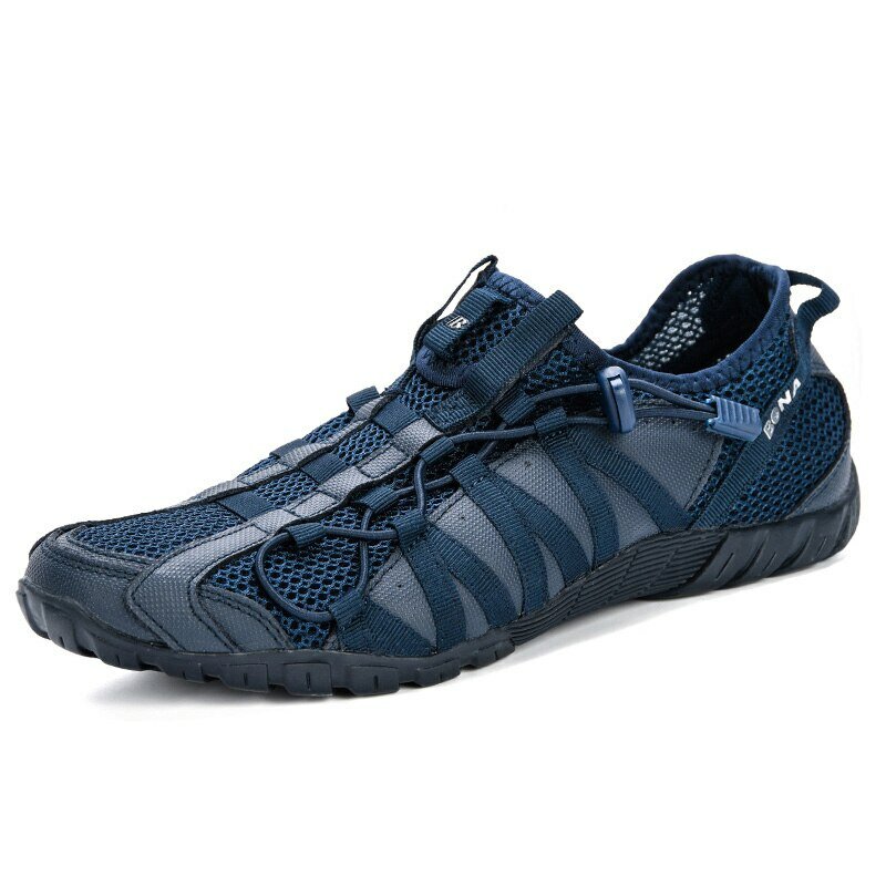 BONA Nieuwe populaire stijl heren hardloopschoenen veters atletische schoenen outdoor walkng joggingssneakers comfortabel 31435