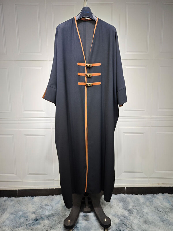 Ramadan Kimono Abaya Dubai indyk muzułmański Islam Saudi Arabia Kebaya szata moda sukienki afrykańskie Abayas dla kobiet Caftan Djellaba