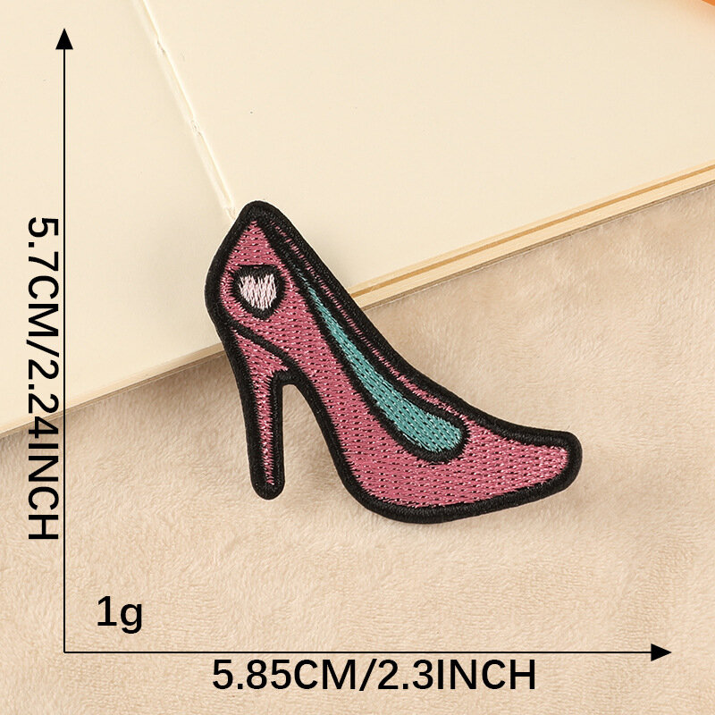 New DIY Label Embroider Patch for Clothing Hat Pants Jean Fabric Sticker Fast Iron on Decoration Accessory Emblem Bag High Heels