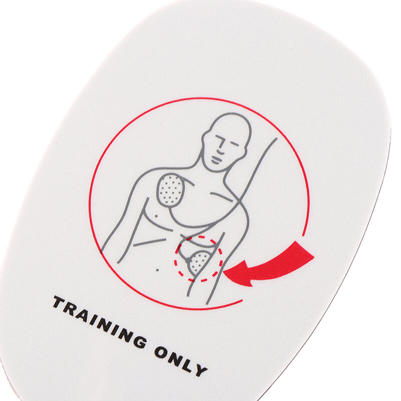 1คู่ใหม่ผู้ใหญ่การฝึกอบรม AED Defibrillation Electrode Conducting Patch สำหรับผู้ใหญ่เด็ก AED Traing Self Adhesive สำหรับเครื่องมือฉุกเฉิน
