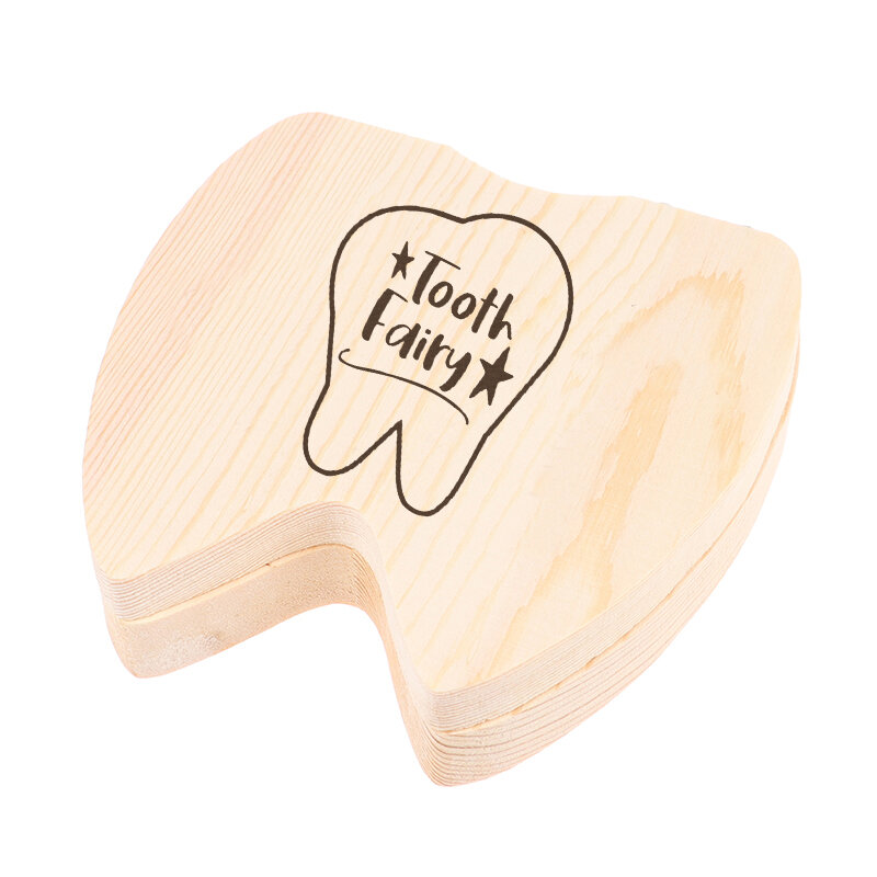 Caixa de madeira personalizada caixa de dentes caixa de dentes caixa de fada caixa de presente do bebê lembranças do bebê m
