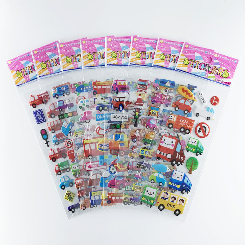 40 sztuk/zestaw Cartoon Zoo Animals 3D naklejki dla dzieci Notebook dekoracje Scrapbooking naklejki wodoodporne zabawki dla dzieci chłopcy dziewczęta