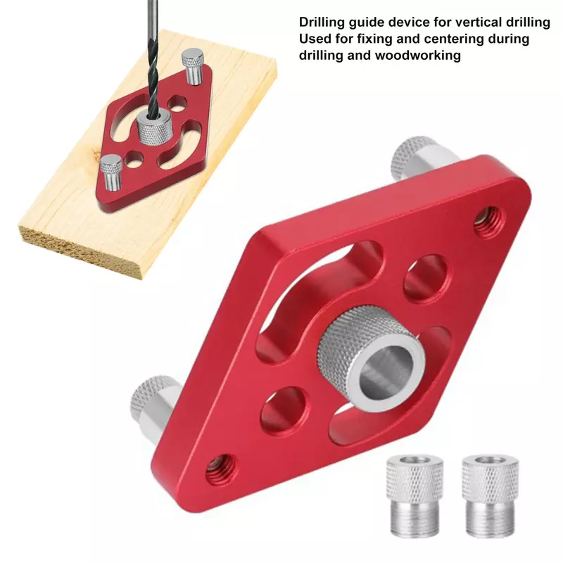 Punching Locator Aluminum Alloy Vertical Drill Tool For Drilling Locating Guide Tools Woodworking Pocket Drilling Fixture