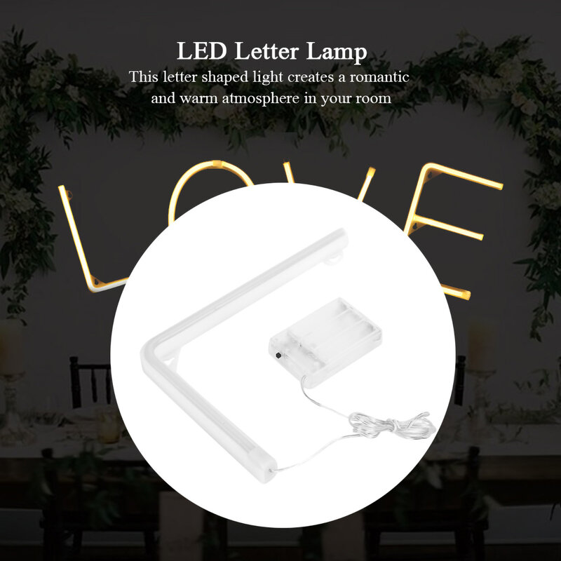 LOVE Alphabet Sign Light Battery Operated Night Light Courtship Propose Prop Wedding Party Bedroom Decor
