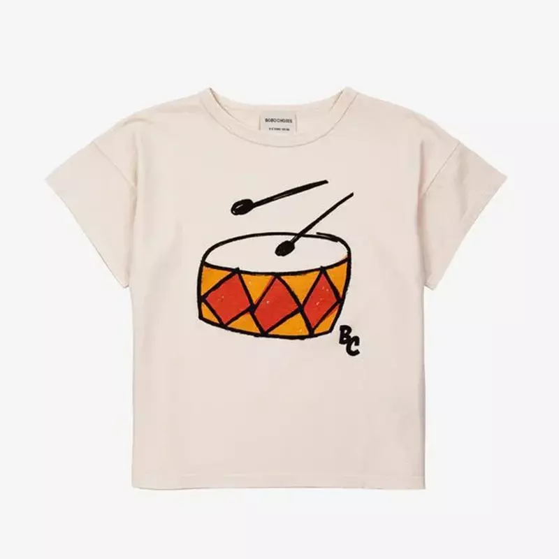 T-shirt à manches courtes imprimé dessin animé pour enfants, t-shirts en coton pour enfants, vêtements de base pour bébés, marque BC, été 2024