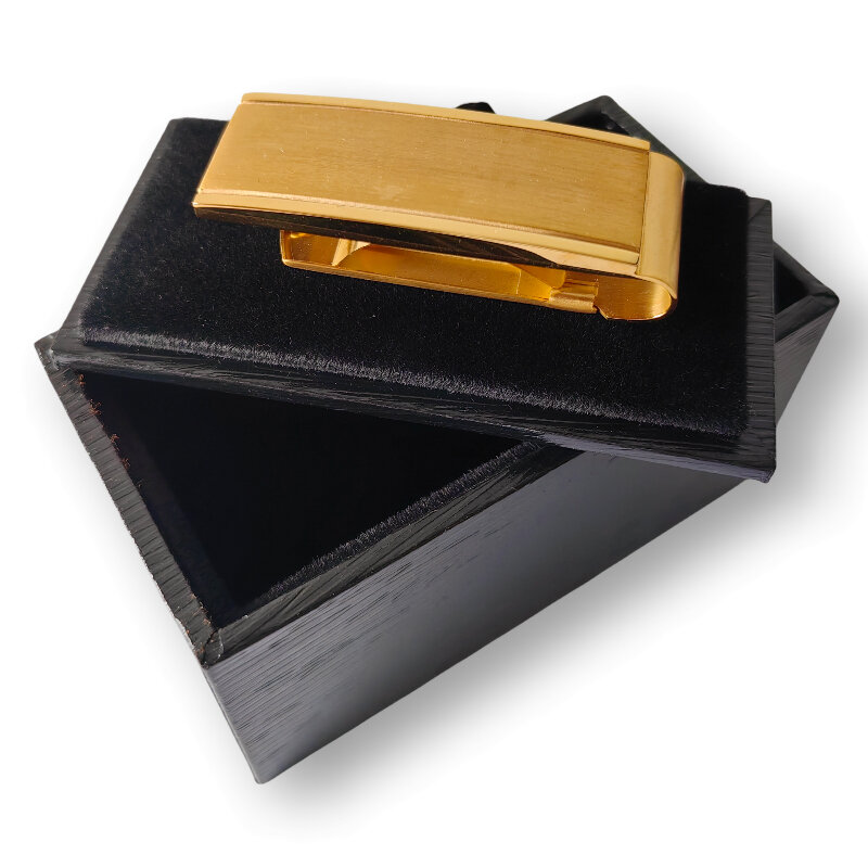 Stainless Steel Money Clips With The IP God Color Plating Cash and ID Credit Card Business Card Clip Holder for Men Gift