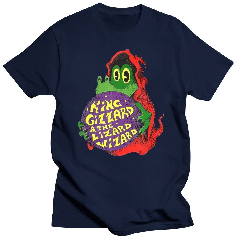 Черная футболка King Gizzard And The ящерица, волшебник, размер S-3Xl, праздничная футболка, Мужская футболка, хлопковые футболки унисекс