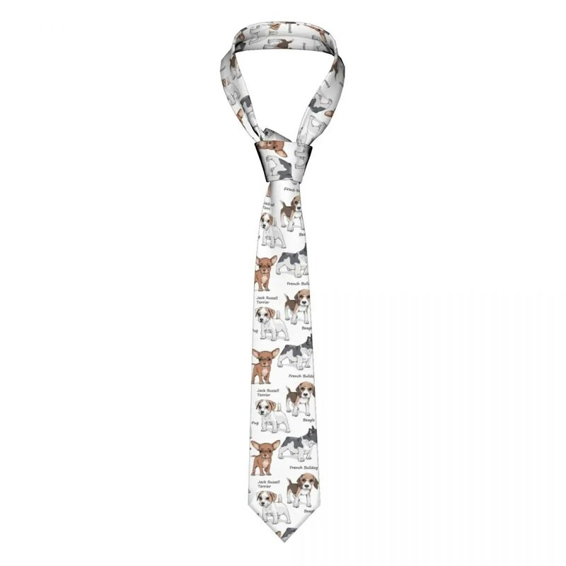 Corbata clásica para hombre, corbatas para boda, fiesta de negocios, corbata para el cuello para adultos, perros lindos, Bulldog Francés, Beagle, Jack, Jason, Terrier, Pug