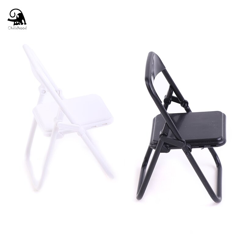 1pc Mini Stuhl antike Puppenhaus Miniatur Stuhl Kunststoff Sessel Klappstuhl Simulation Möbel Puppenhaus Dekor Zubehör