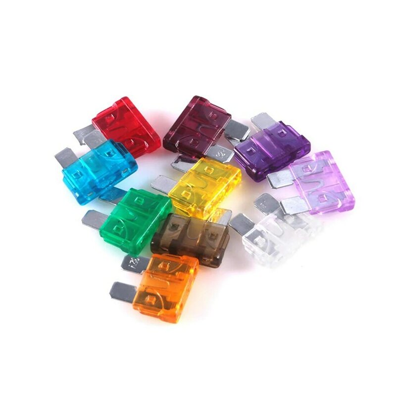 100Pcs Car Truck Standard Fuse(2A 3A 5A 7.5A 10A 15A 20A 25A 30A 35A) Assorted Fuse Kit, Replacement Car RV Truck