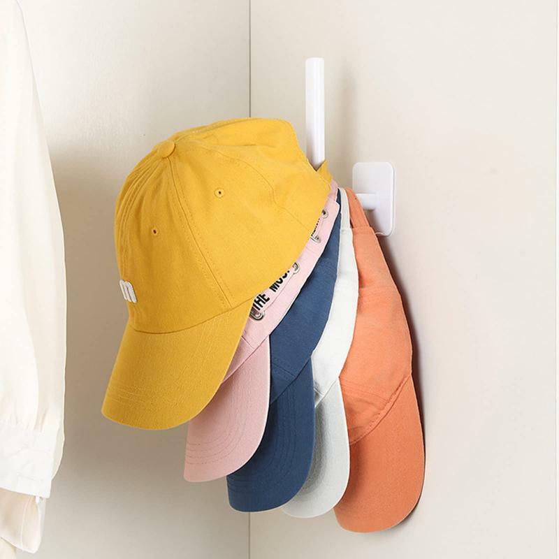 Hat Rack Baseball Caps Adhesive Hat Hooks For Wall Cap Hanger Storage Organizer No Drilling Hat Holder for Door Closet Tools