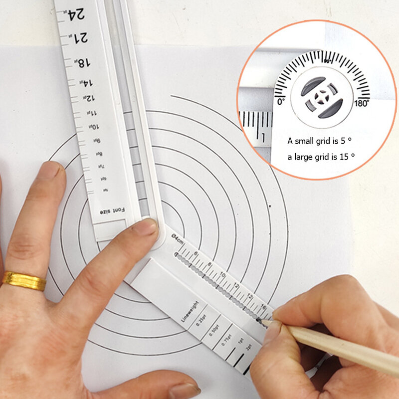 Wielofunkcyjne linijka do rysunków matematyka geometryczne szkicowanie pomiarowe linijki do rysowania DIY narzędzie pomiarowe