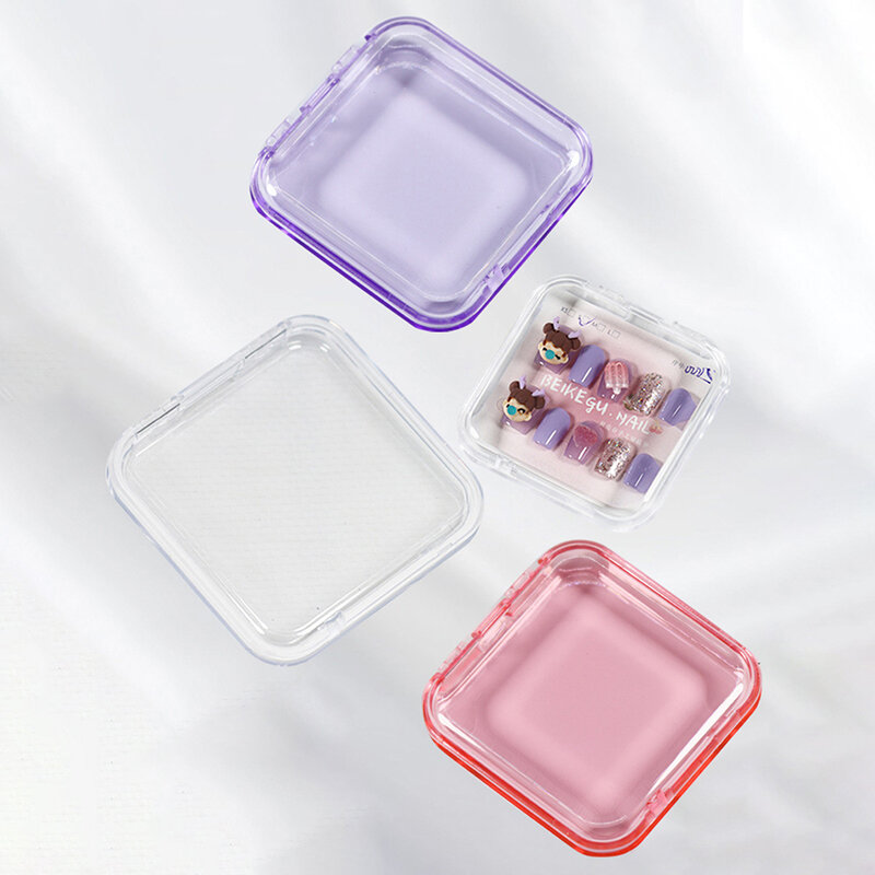 1 шт., прозрачная пластиковая коробка-органайзер для дизайна ногтей