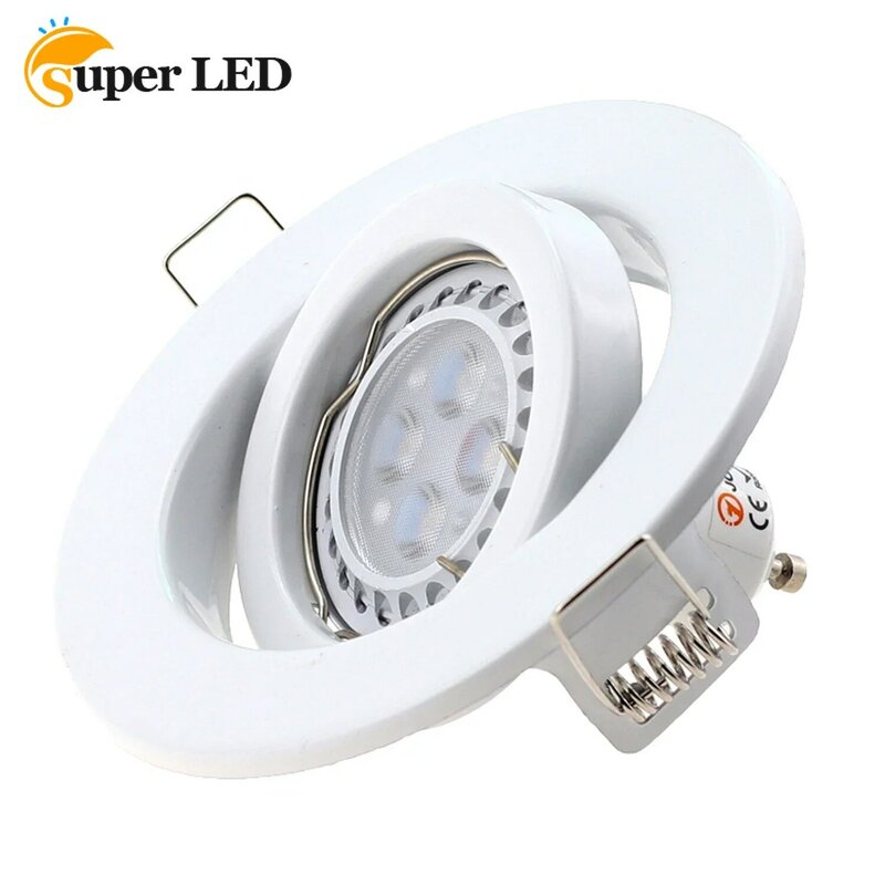 Super Bright Round LED embutido Downlight, lâmpada do teto, Home Decor, cortar 80mm Fixture Frame, 6W, 3000K, 6000K