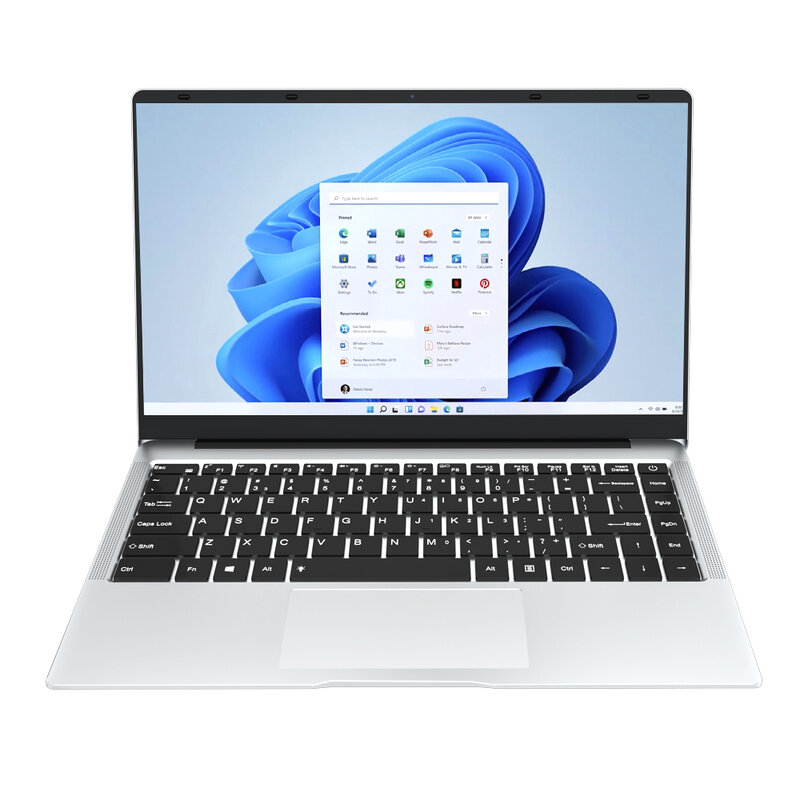 KUU-PC portable XBOOK avec écran de 14.1 pouces, processeur Intel Celeron, Windows 11, 8 Go de RAM, SSD de 128 Go, Wi-Fi, Bluetooth, caméra