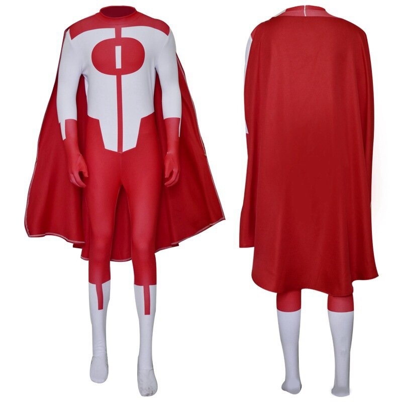 Invincible Cosplay Omni Man Cosplay Costume Invincible Omni-Man Bodysuit Spandex Jumpsuits Cloak Halloween