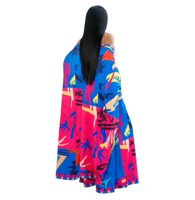 Conjunto africano de 2 peças estampadas em poliéster manga longa para mulheres, calças compridas, casaco combinando, roupas elegantes, primavera e outono