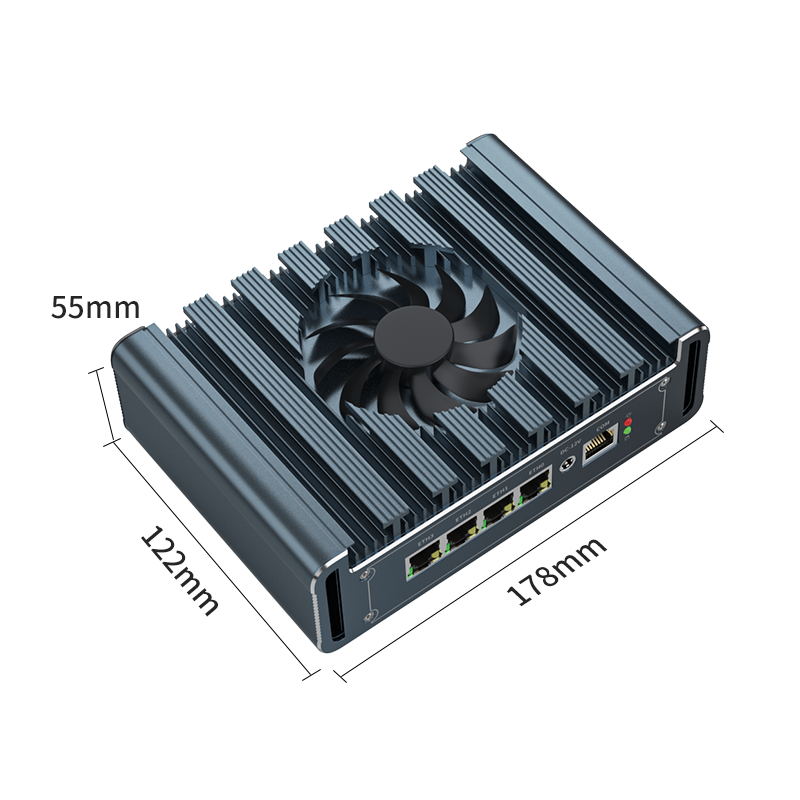 Ventilador 4 x Intel i226 2,5G LAN Mini enrutador de ventilador de 11. ª generación Intel i3 1115G4 2 x DDR4 NVMe Celeron N5105 J4125 pfSense Firewall PC