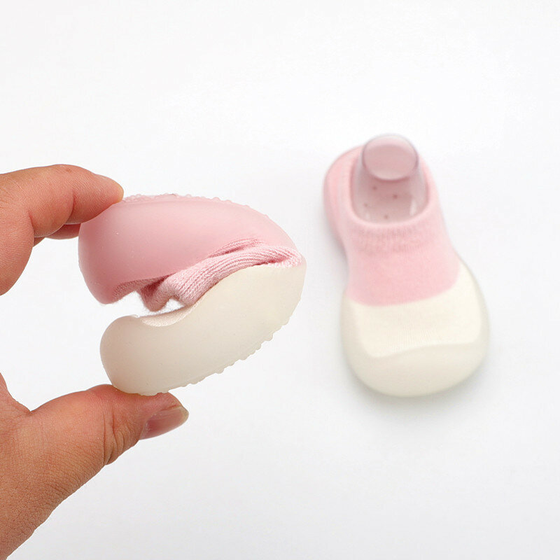Baby First Shoes Toddler Walker Infant Boys Girls Kids Rubber Soft Sole Floor Barefoot Casual Shoes Knit Booties Anti-Slip