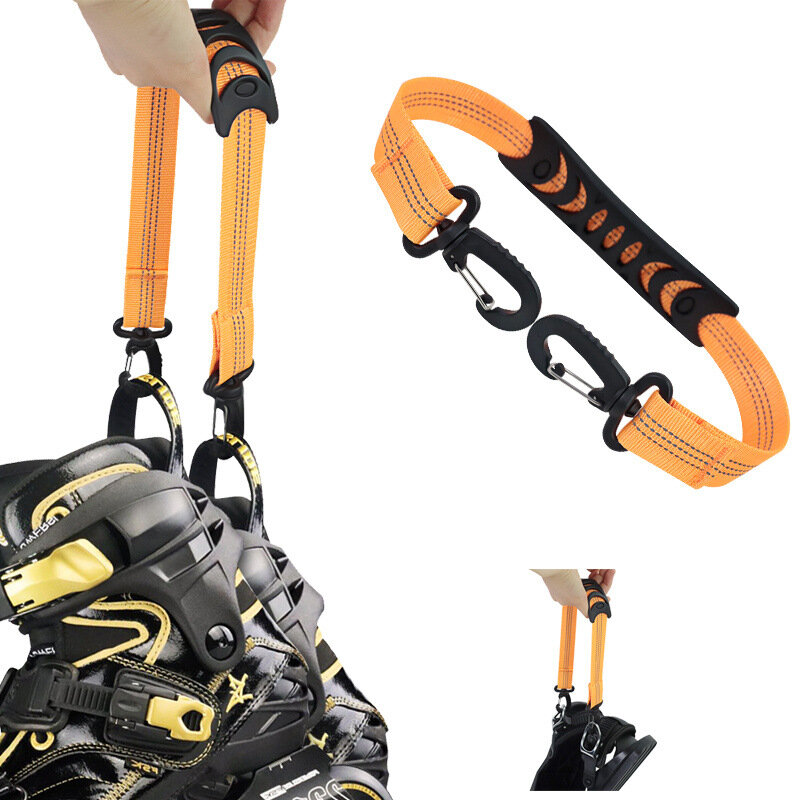 1 buah tali bot Ski portabel Inline Skate tali Pria & Wanita Sepatu es membawa tali aksesoris peralatan Ski musim dingin