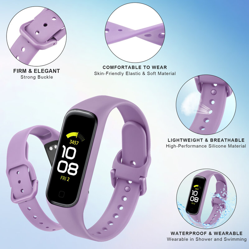 Soft Silicone Strap For Samsung Galaxy Fit 2 Band Bracelet Replacement Sport Watchband Correa For Samsung Galaxy Fit 2 Strap