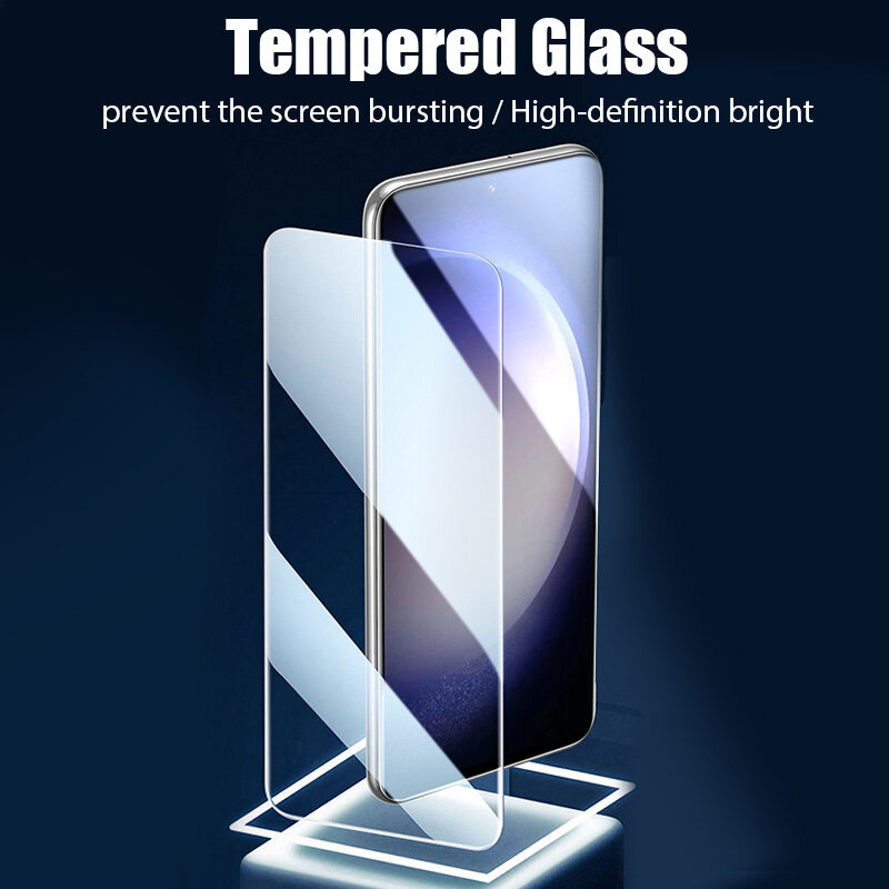 5 Stück gehärtetes Glas für Samsung Galaxy S24 Ultra A54 A14 A13 A53 A34 A33 A52 5G S23 Plus Displays chutz folie auf Samsung A32 A22 S21