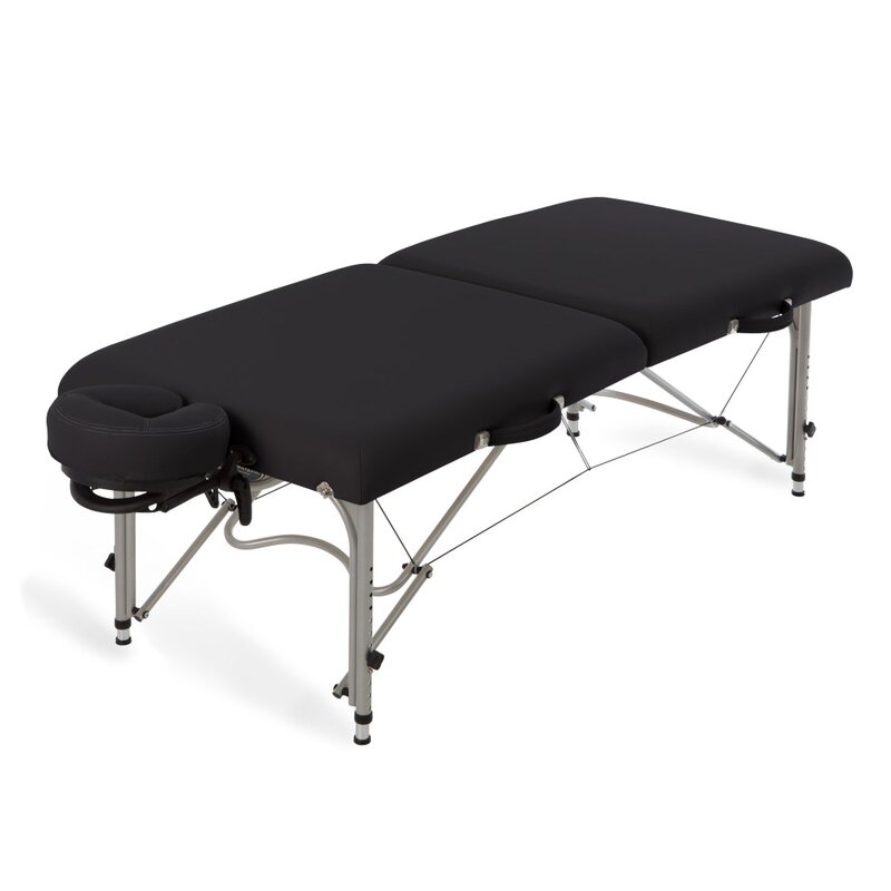 Mesa de massagem portátil ultraleve, armação de alumínio, usada, nova, 2024 Flex-descanso, berço e estojo