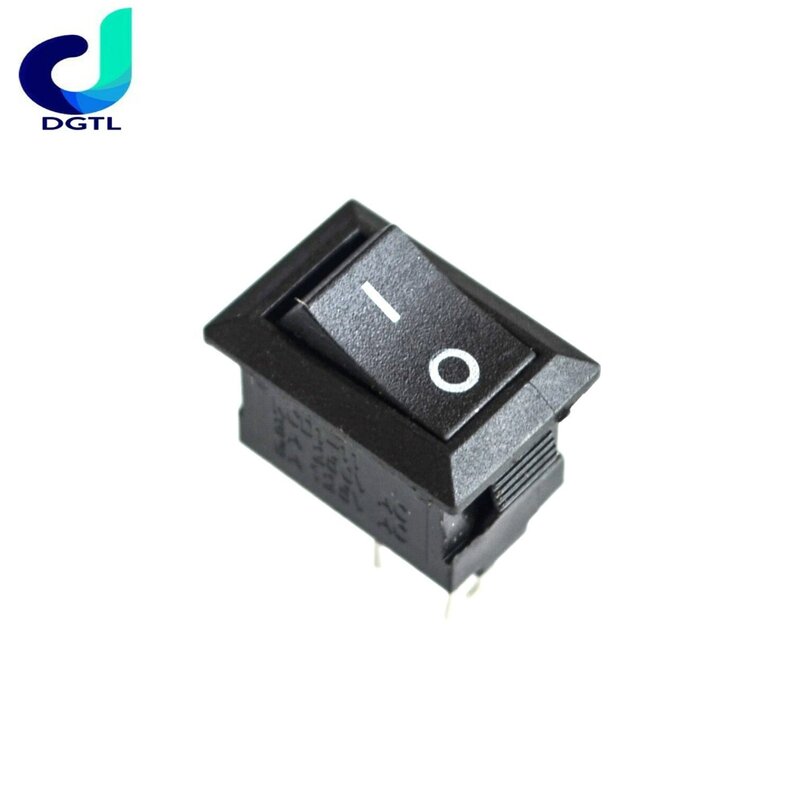 1pcs ON / OFF Rocker Switch, 117S 2-Pin 250V3A 125V6A ON-OFF Black Plastic 2 Pin
