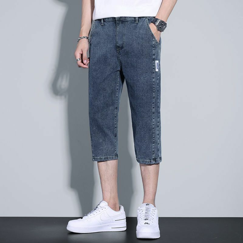 Seven Denim Shorts Men'S Summer Thin Loose Casual Straight Pants Fashion Men'S Travel Office Versatile 7 Jeans Jeans A3398