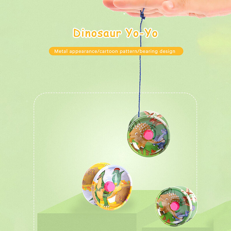 Bola de YoYo de dinosaurio de aleación con cuerda para niños y adultos, juguete de moda clásico para principiantes, regalo para niños, 1 unidad