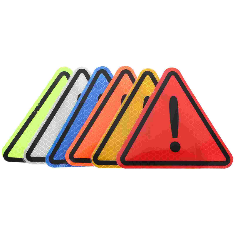 Pegatinas reflectantes triangulares para automóviles, letreros de peligro triangulares, etiquetas para exteriores, la mascota