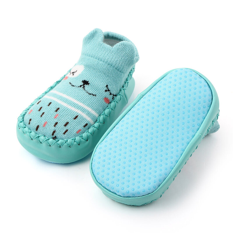 Newborn baby shoes cartoon knitting baby socks soft sole antiskid indoor floor sock for baby boy girls baby accessories