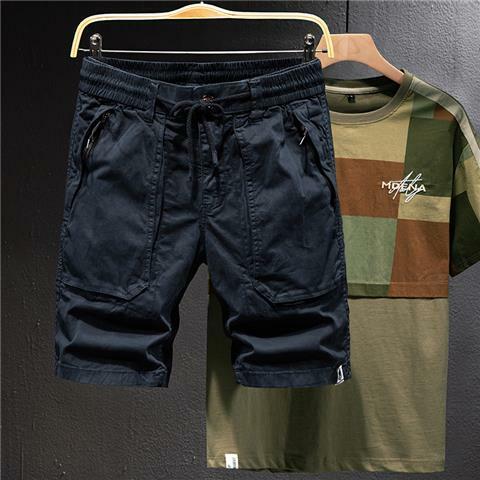 Summer Cargo Shorts Men 2023 New Multi-Pockets Hip Hop Streetwear Baggy Jogger Shorts Pants Male Casual Beach Trouser U95