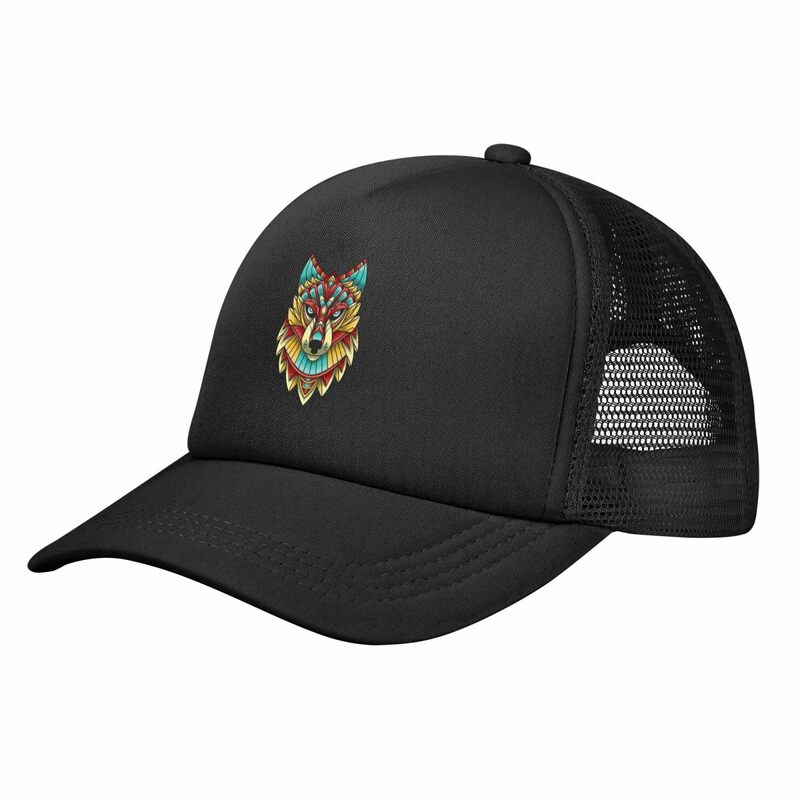 Süße Wolfskopf Baseball mütze Frauen Männer Mesh Back Hut verstellbare Trucker Hüte Sonnenhut